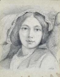 Mary Ellen Meredith, 1858 (lápiz sobre papel verjurado)